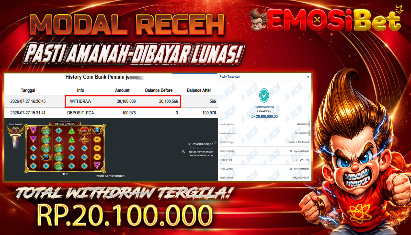 BUKTI JP MEMBER EMOSIBET