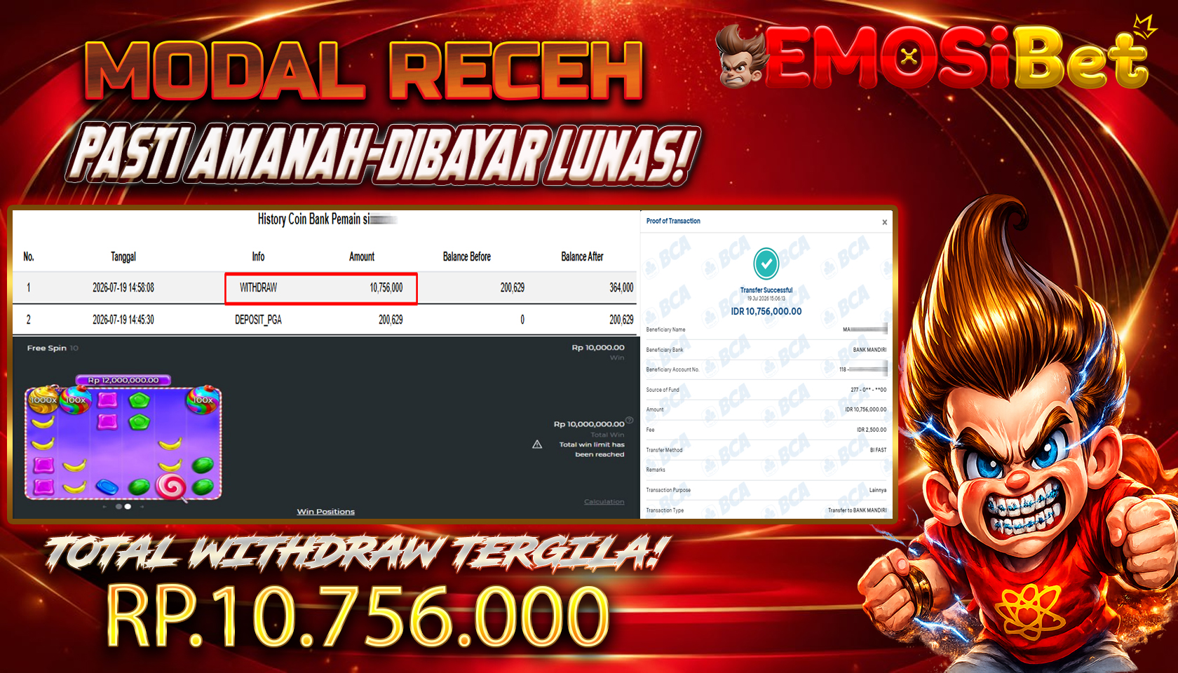BUKTI JP MEMBER EMOSIBET