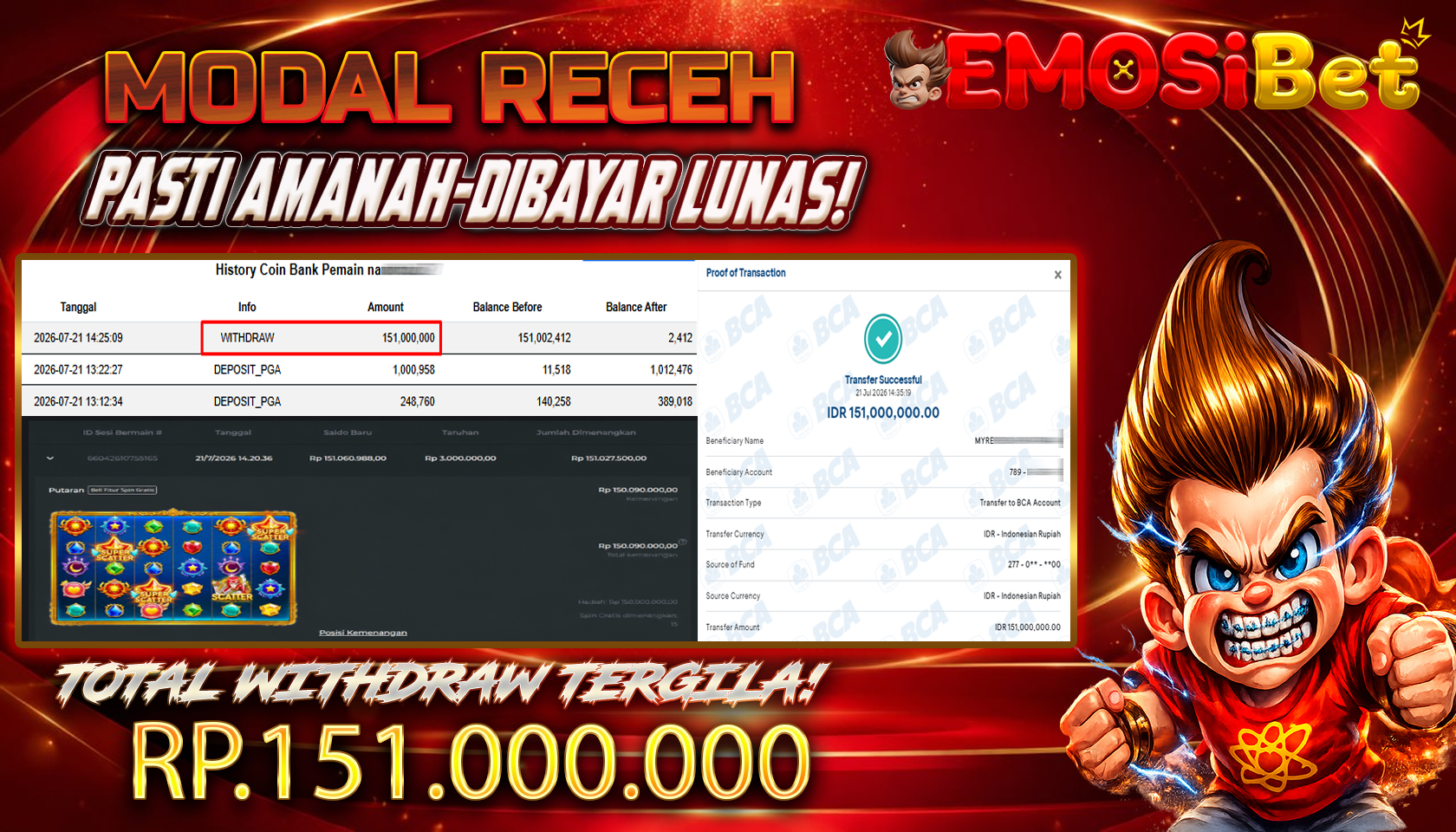 BUKTI JP MEMBER EMOSIBET