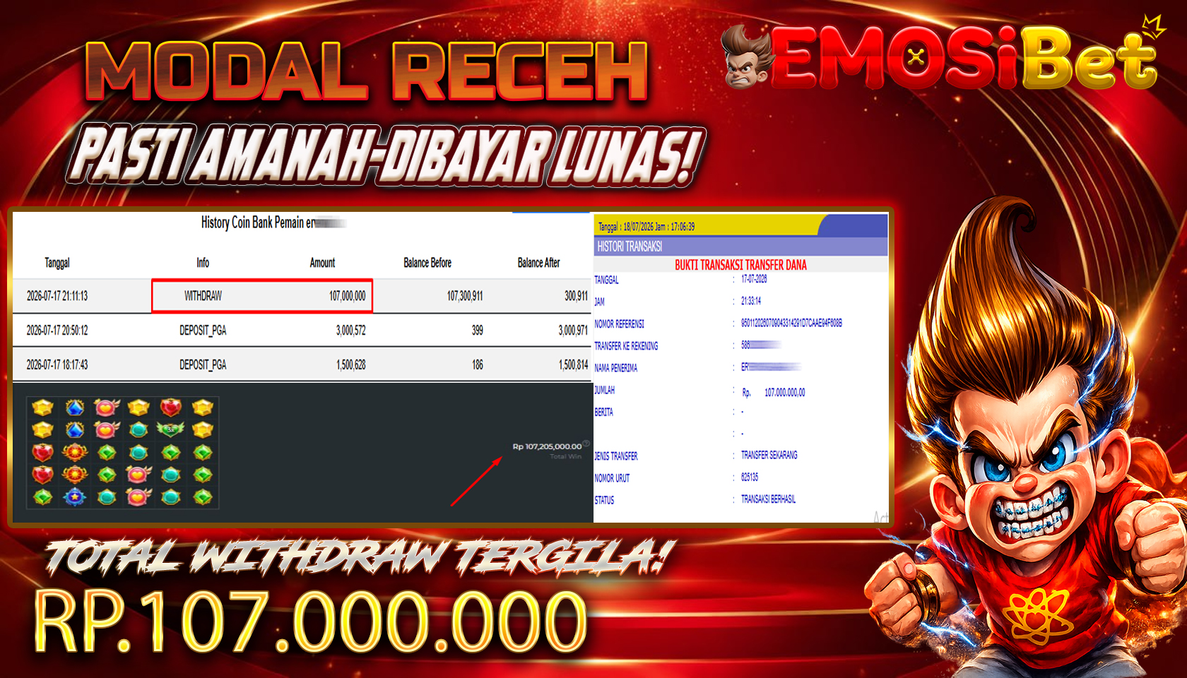 BUKTI JP MEMBER EMOSIBET