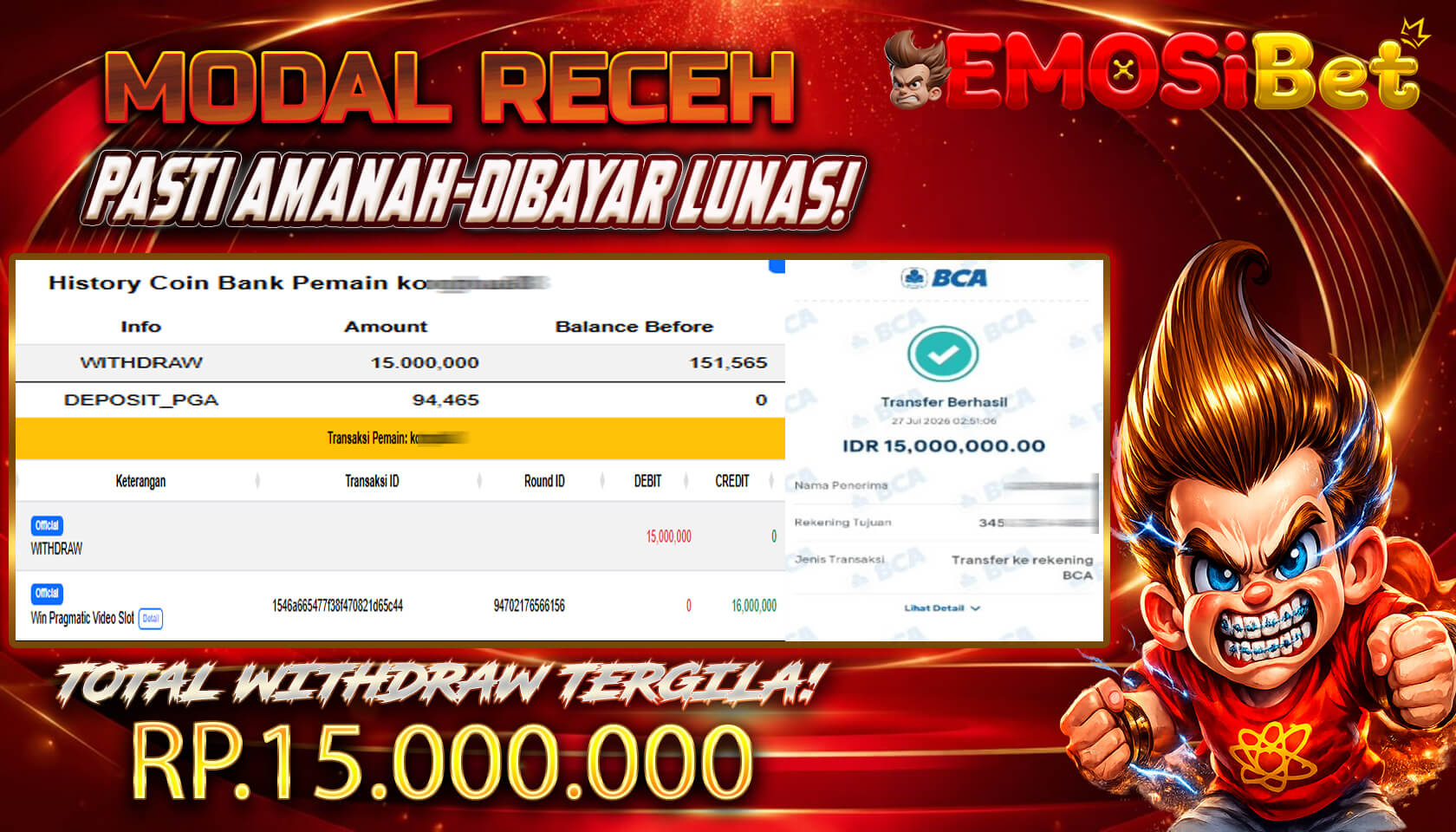 BUKTI JP MEMBER EMOSIBET