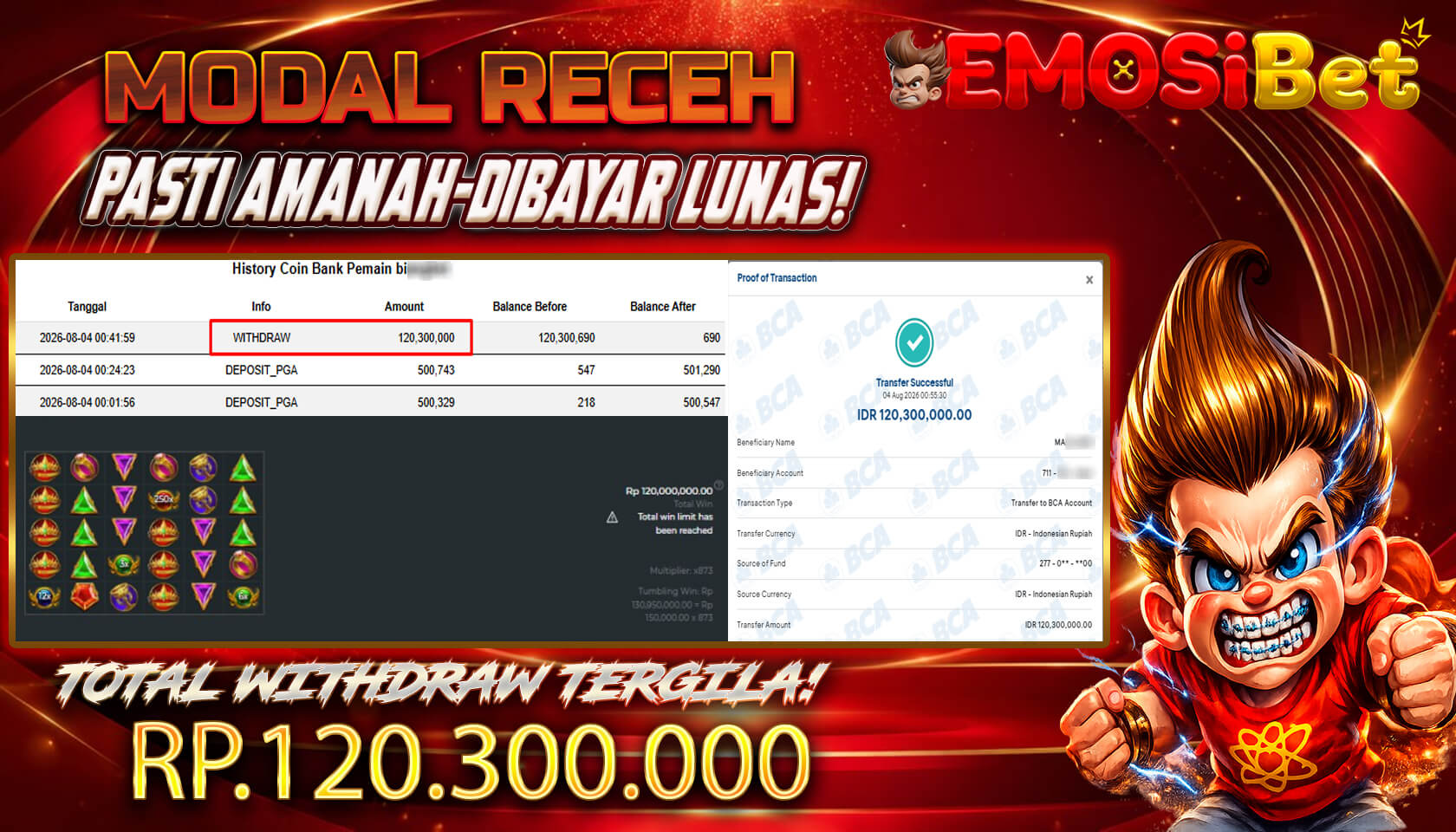 BUKTI JP MEMBER EMOSIBET