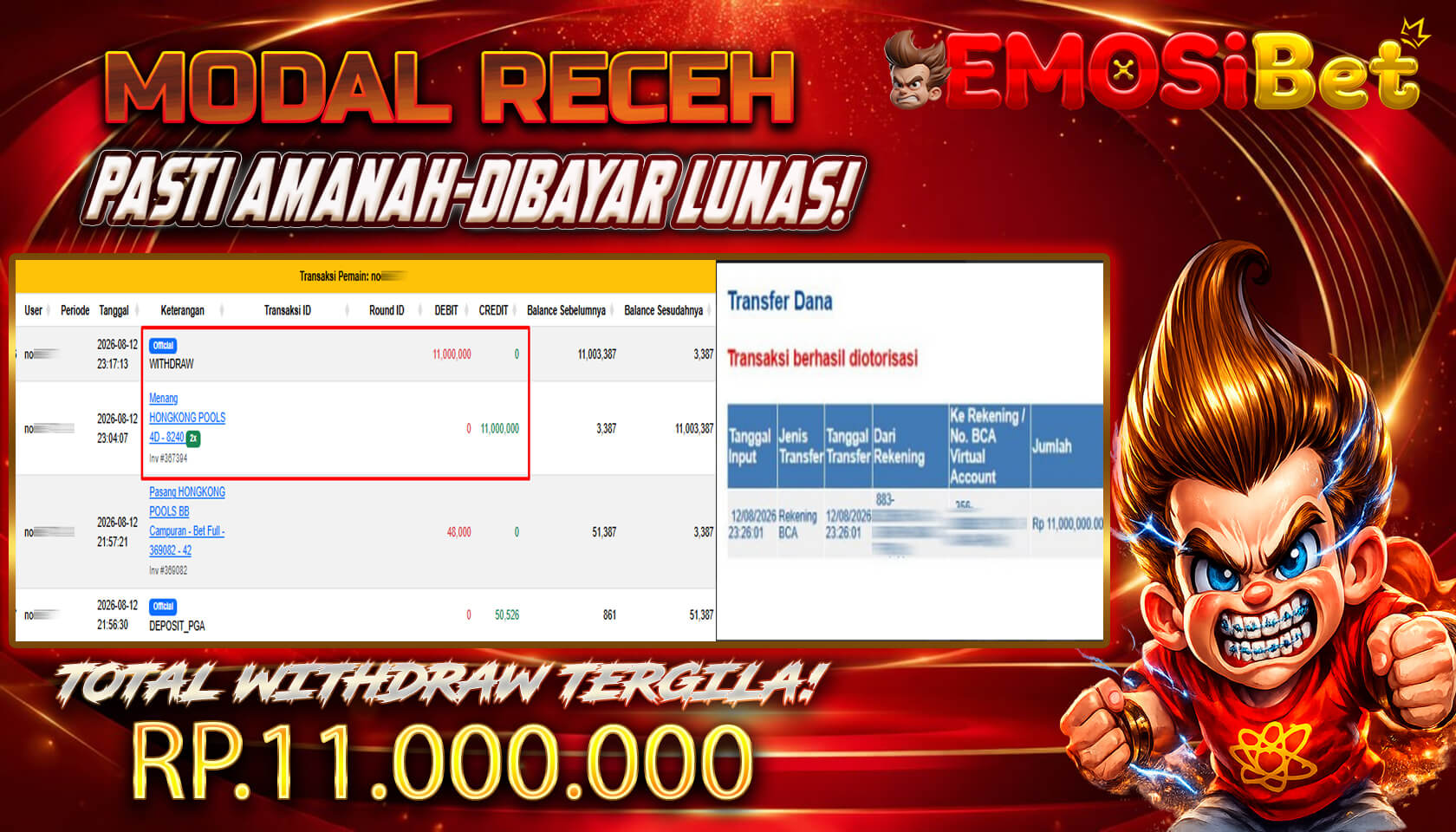 BUKTI JP MEMBER EMOSIBET