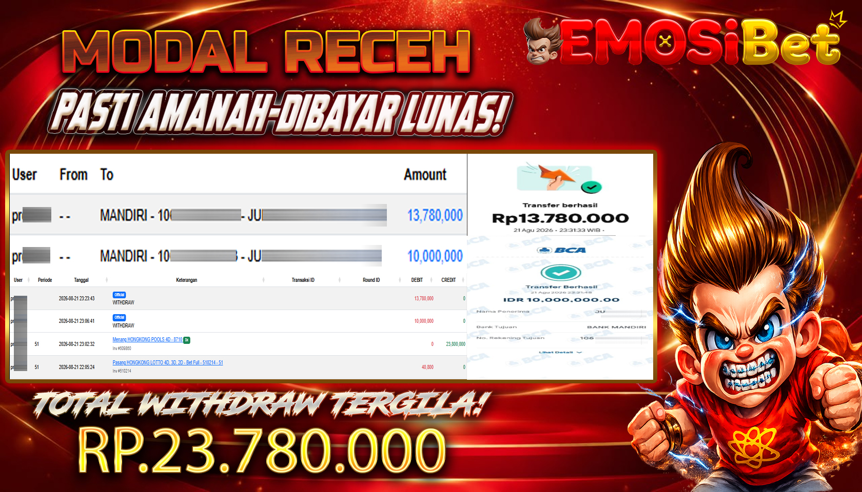 BUKTI JP MEMBER EMOSIBET