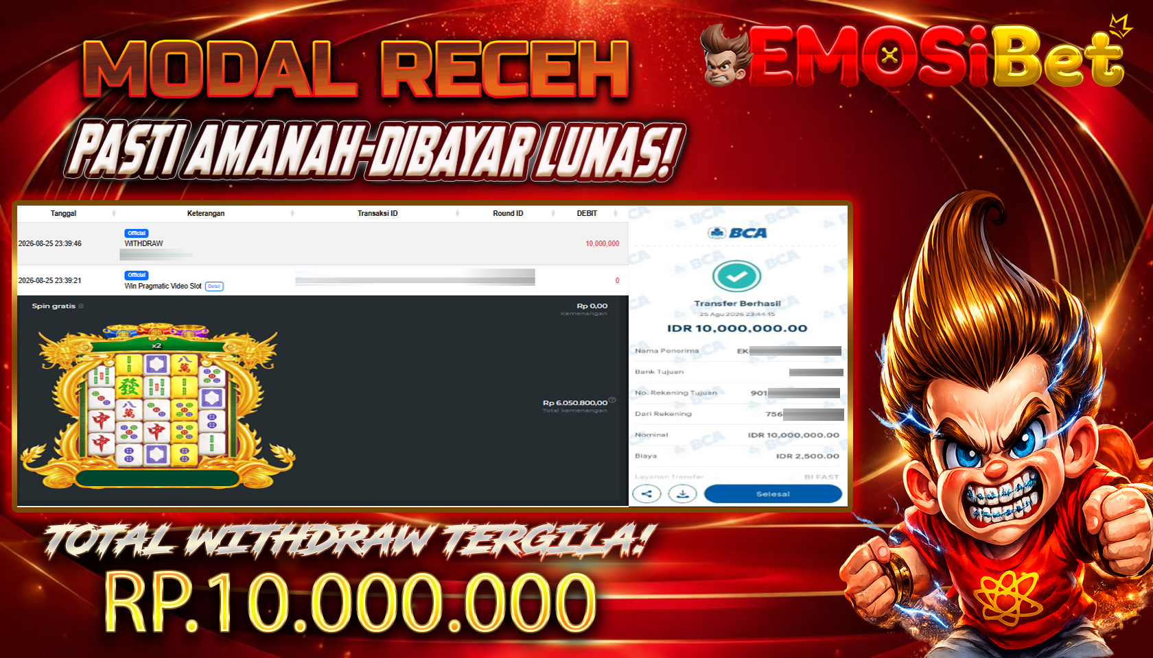 BUKTI JP MEMBER EMOSIBET
