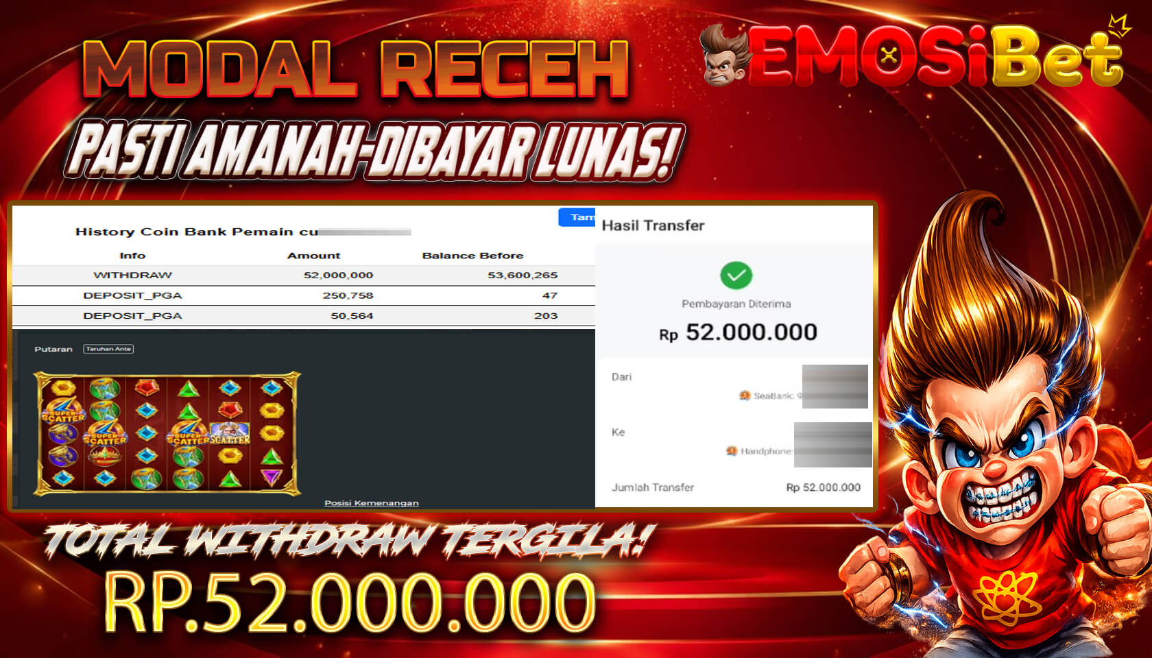 BUKTI JP MEMBER EMOSIBET