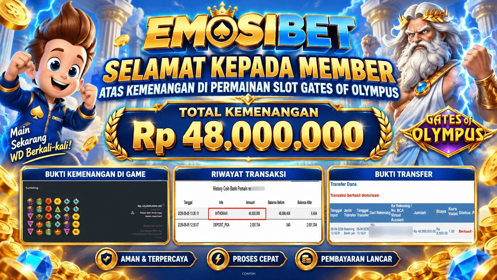 BUKTI JP MEMBER EMOSIBET
