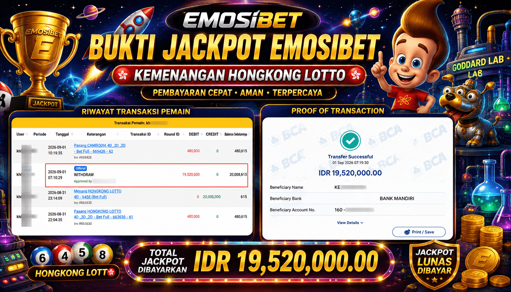 BUKTI JP MEMBER EMOSIBET