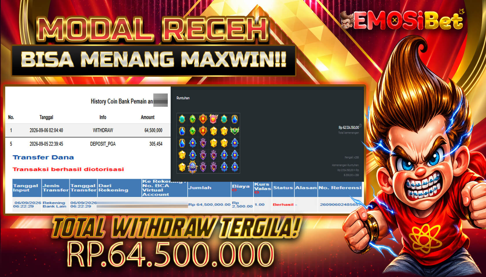 BUKTI JP MEMBER EMOSIBET