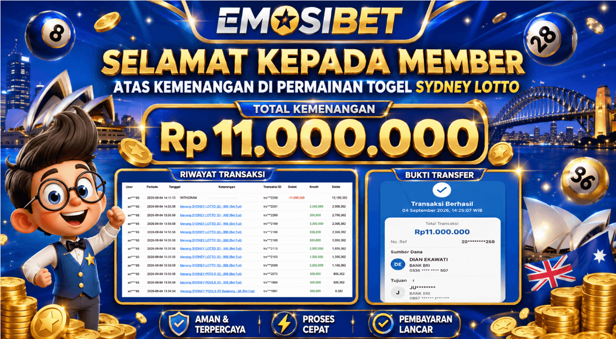 BUKTI JP MEMBER EMOSIBET