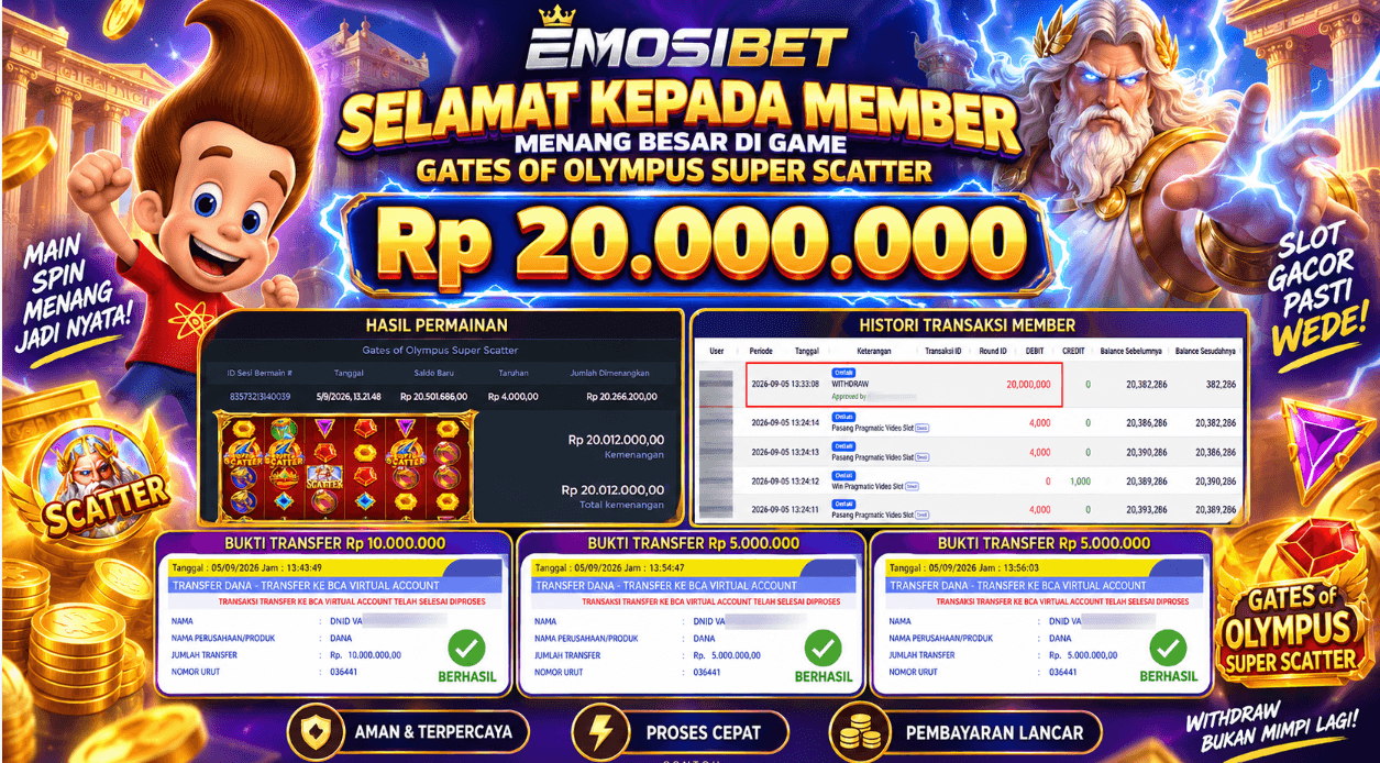 BUKTI JP MEMBER EMOSIBET