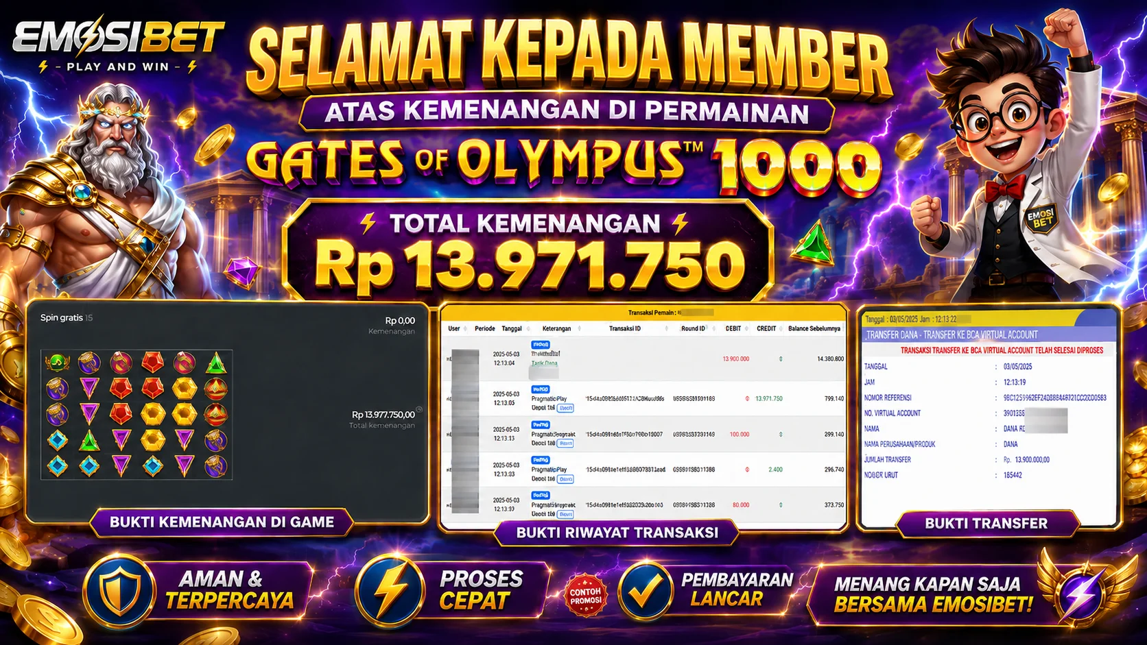 BUKTI JP MEMBER EMOSIBET