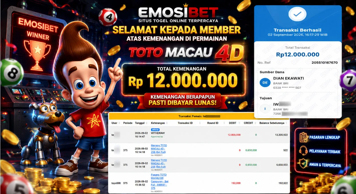 BUKTI JP MEMBER EMOSIBET
