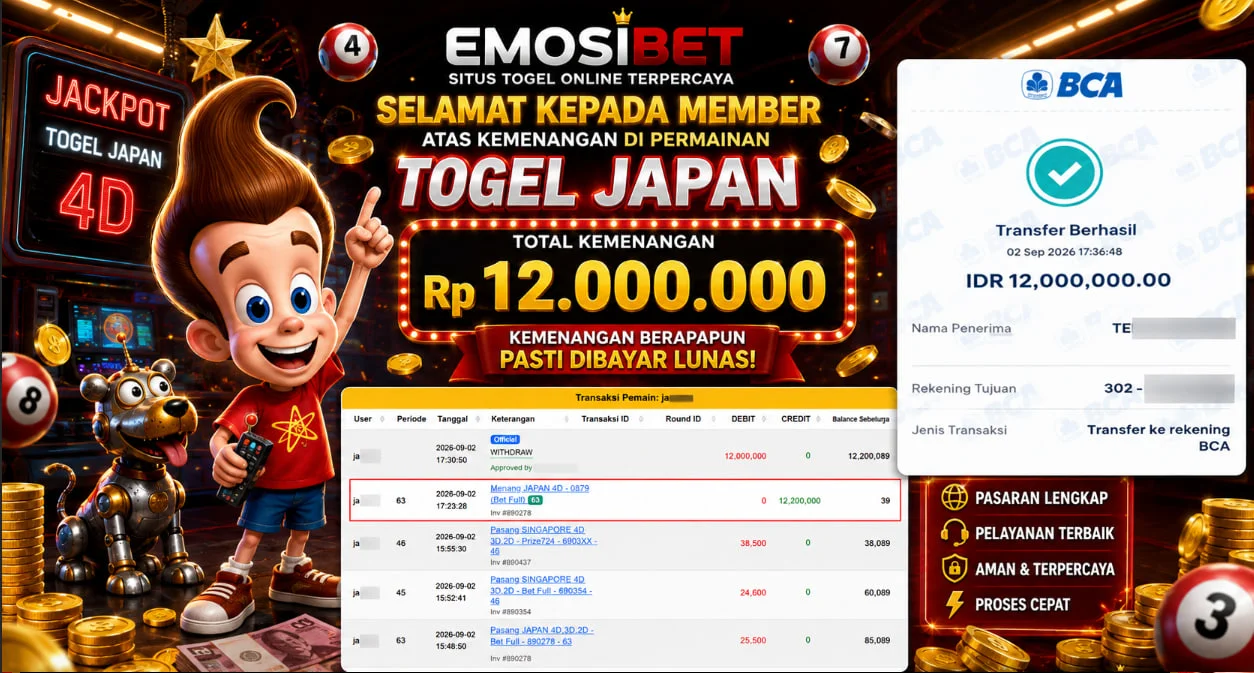 BUKTI JP MEMBER EMOSIBET