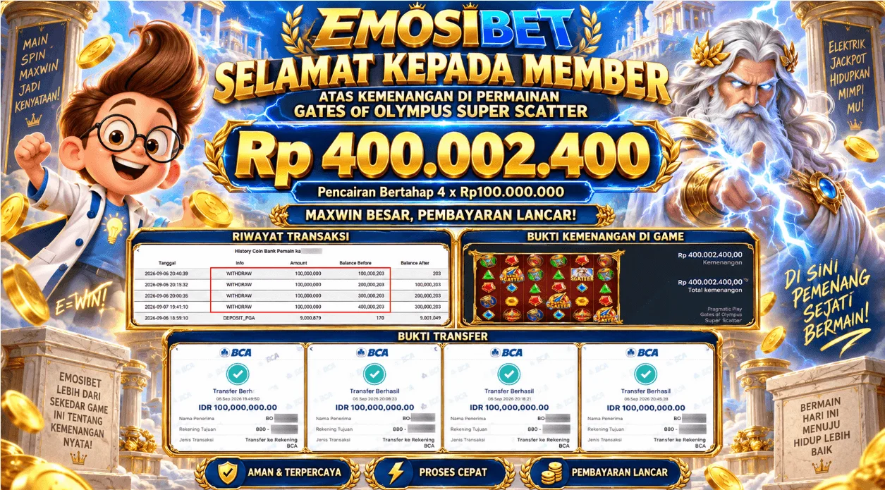 BUKTI JP MEMBER EMOSIBET